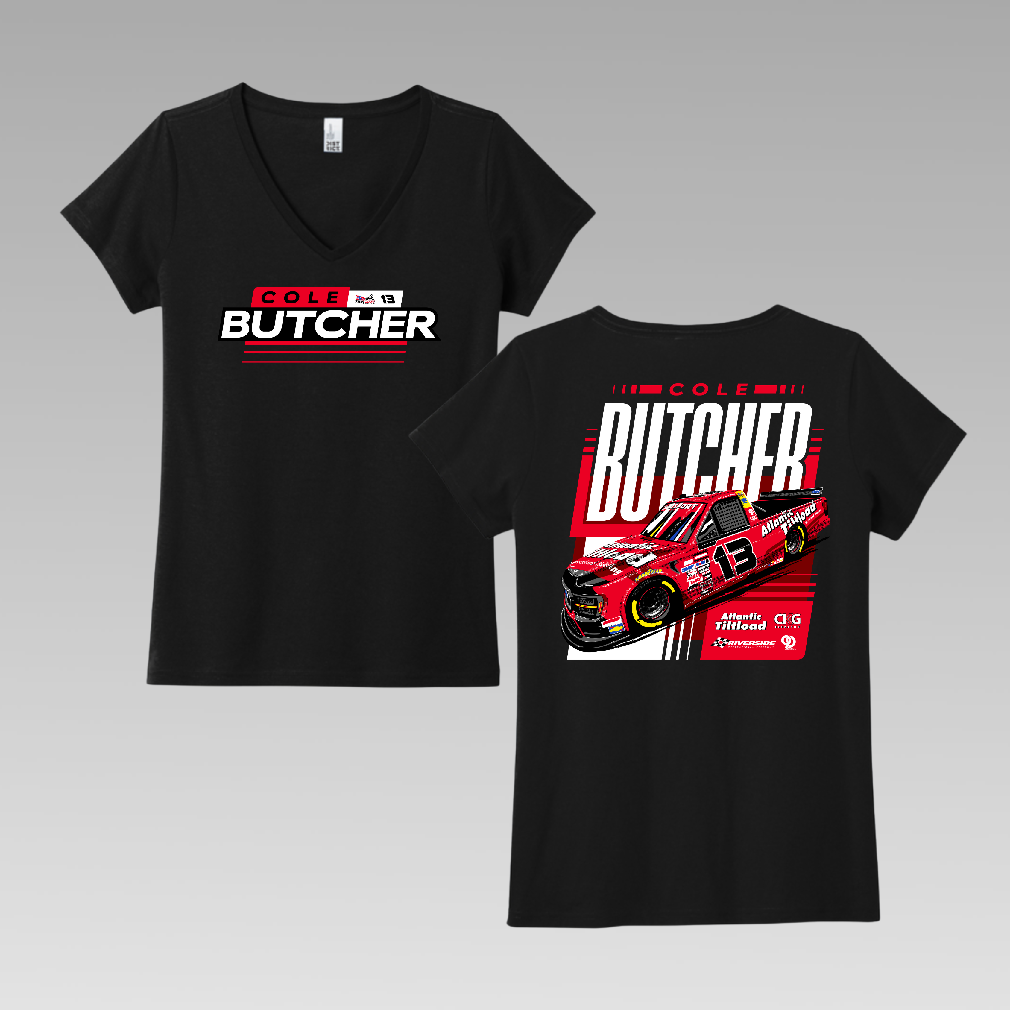 Womens V-neck | 2026 Black ThorSport Racing